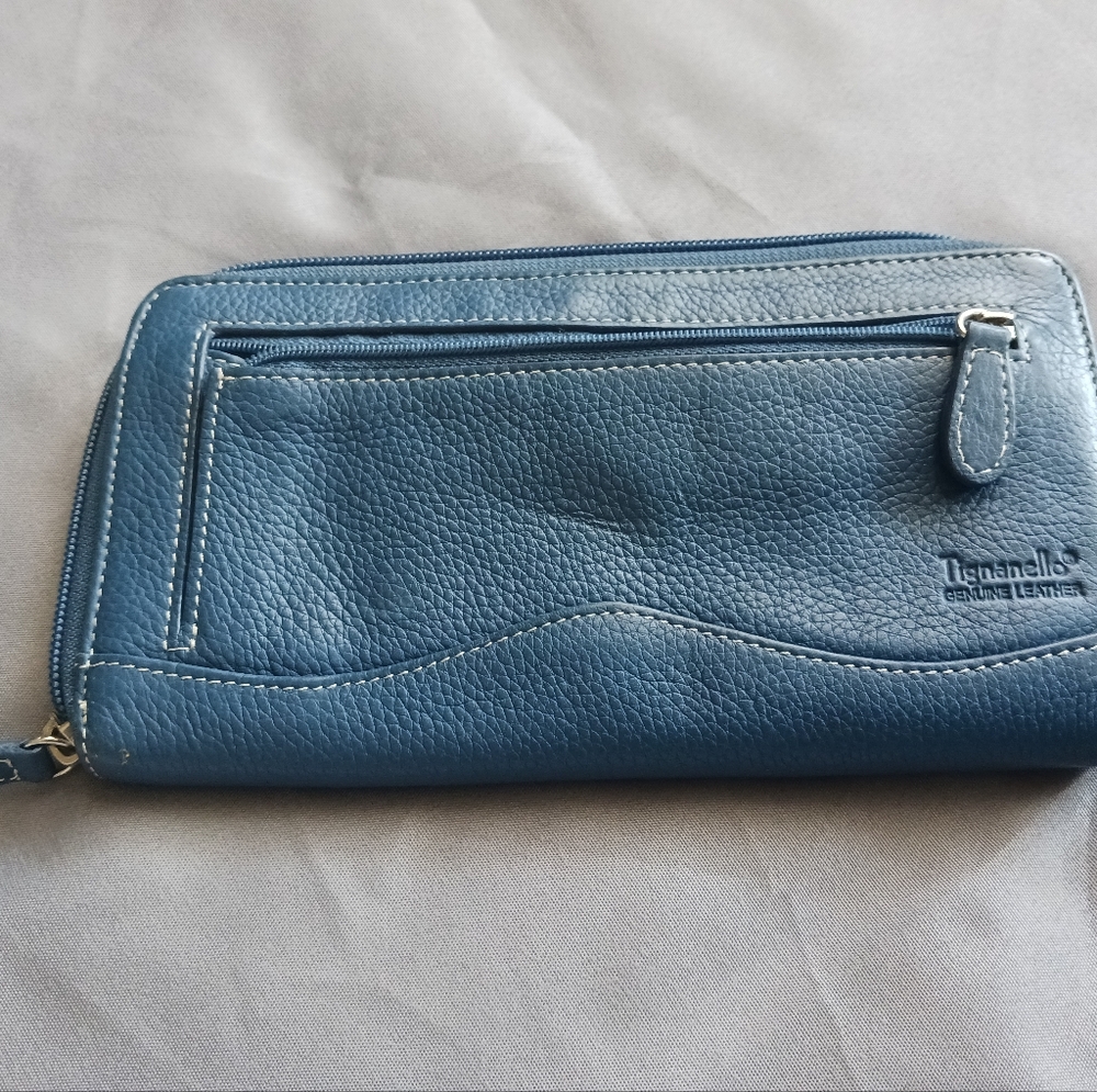 Tignanello Genuine Leather Wallet in Blue